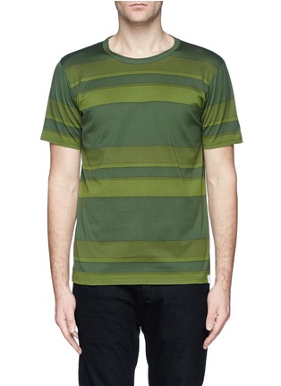 Main View - Click To Enlarge - WHITE MOUNTAINEERING - Stripe cotton jersey T-shirt
