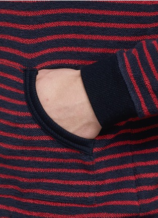 Detail View - Click To Enlarge - WHITE MOUNTAINEERING - Bengal stripe cotton French terry jacket