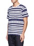 Front View - Click To Enlarge - WHITE MOUNTAINEERING - Graphic print stripe T-shirt