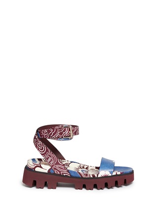 Main View - Click To Enlarge - VALENTINO GARAVANI - Floral print leather sandals
