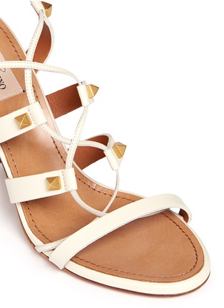 Detail View - Click To Enlarge - VALENTINO GARAVANI - 'Rockstud' leather lace-up sandals