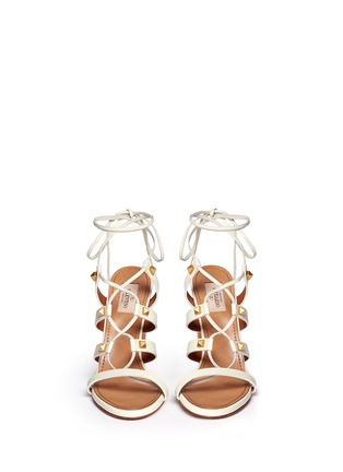 Figure View - Click To Enlarge - VALENTINO GARAVANI - 'Rockstud' leather lace-up sandals