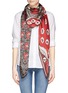 Figure View - Click To Enlarge - VALENTINO GARAVANI - Mix floral print silk scarf