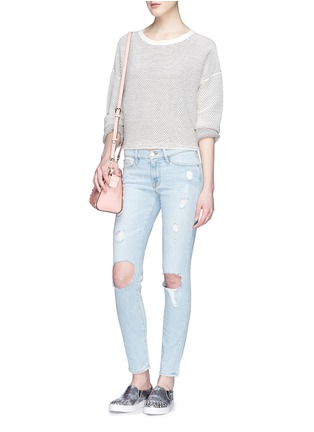 Figure View - Click To Enlarge - FRAME - 'Le Skinny de Jeanne' ripped jeans