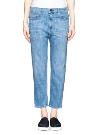 Detail View - Click To Enlarge - CURRENT/ELLIOTT - 'The Slouchy Carrot' whiskered cropped jeans