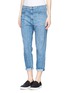 Front View - Click To Enlarge - CURRENT/ELLIOTT - 'The Slouchy Carrot' whiskered cropped jeans