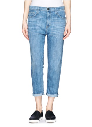 Main View - Click To Enlarge - CURRENT/ELLIOTT - 'The Slouchy Carrot' whiskered cropped jeans
