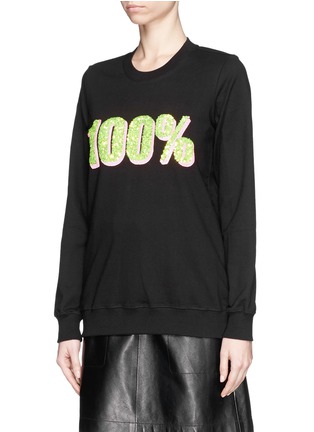 Front View - Click To Enlarge - MARKUS LUPFER - '100%' sequin Anna sweatshirt