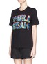 Front View - Click To Enlarge - MARKUS LUPFER - 'Shell Yeah Embroidery' Alex T-shirt