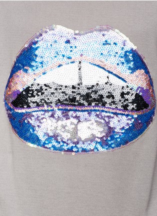 Detail View - Click To Enlarge - MARKUS LUPFER - 'Iridescent Lara Lip' sequin Joey sweater