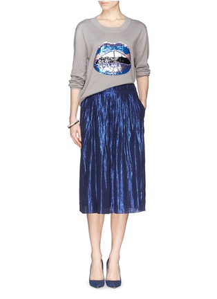 Figure View - Click To Enlarge - MARKUS LUPFER - 'Iridescent Lara Lip' sequin Joey sweater