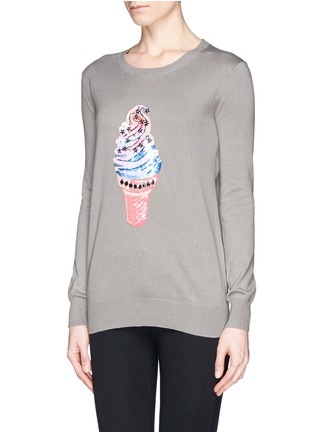 Front View - Click To Enlarge - MARKUS LUPFER - 'Ice-Cream' sequin Natalie sweater