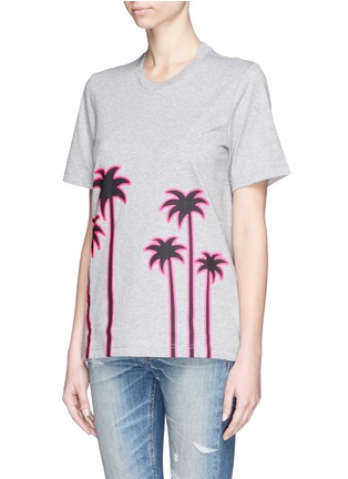 Front View - Click To Enlarge - MARKUS LUPFER - 'Neon Palm Tree' Alex T-shirt
