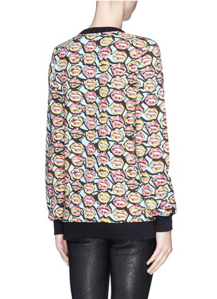 Back View - Click To Enlarge - MARKUS LUPFER - 'Neon Scribble Lip' Anna sweatshirt