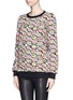 Front View - Click To Enlarge - MARKUS LUPFER - 'Neon Scribble Lip' Anna sweatshirt