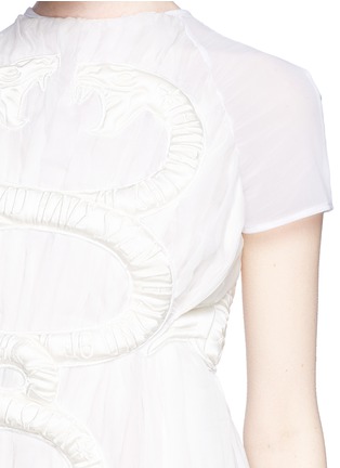 Detail View - Click To Enlarge - KTZ - Bonded snake embroidery silk chiffon dress