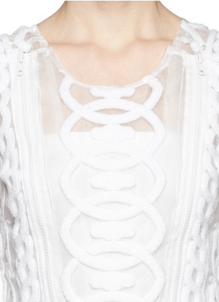 Detail View - Click To Enlarge - KTZ - Embroidery zip front flare shift dress