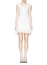 Main View - Click To Enlarge - KTZ - Embroidery zip front flare shift dress