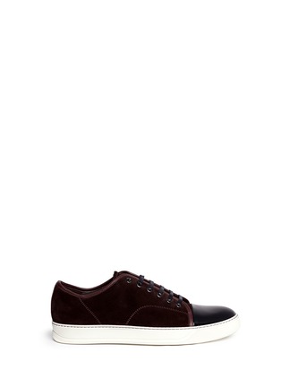 Main View - Click To Enlarge - LANVIN - Suede and patent leather sneakers