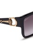 Detail View - Click To Enlarge - GUCCI - Horsebit hinge chunky square sunglasses