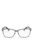 Main View - Click To Enlarge - GUCCI - Monogram metal perforation optical glasses