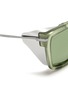 Detail View - Click To Enlarge - GUCCI - Metal blinker acetate sunglasses