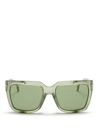 Main View - Click To Enlarge - GUCCI - Metal blinker acetate sunglasses