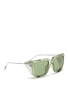 Figure View - Click To Enlarge - GUCCI - Metal blinker acetate sunglasses