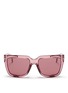 Main View - Click To Enlarge - GUCCI - Metal blinkers acetate sunglasses