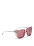 Figure View - Click To Enlarge - GUCCI - Metal blinkers acetate sunglasses