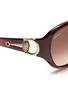 Detail View - Click To Enlarge - GUCCI - Horsebit hinge round acetate sunglasses