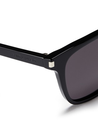 Detail View - Click To Enlarge - SAINT LAURENT - Slim acetate square sunglasses