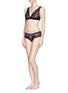 Figure View - Click To Enlarge - COSABELLA - 'Trenta' low rider lace hot pants