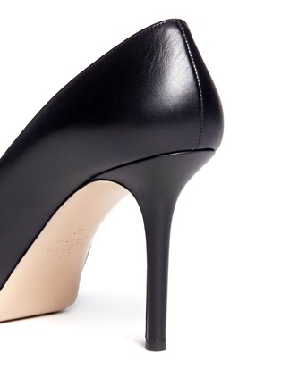 Detail View - Click To Enlarge - VALENTINO GARAVANI - Studded-rim leather platform pumps