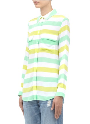 Front View - Click To Enlarge - EQUIPMENT - Striped silk blouse