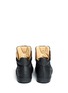 Back View - Click To Enlarge - MM6 MAISON MARGIELA - Lenticular leopard panel leather sneakers