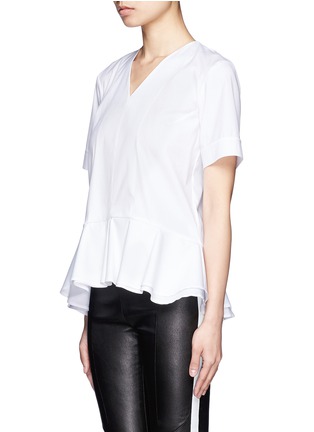 Front View - Click To Enlarge - THEORY - Lacole poplin peplum top