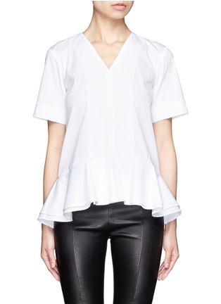 Main View - Click To Enlarge - THEORY - Lacole poplin peplum top