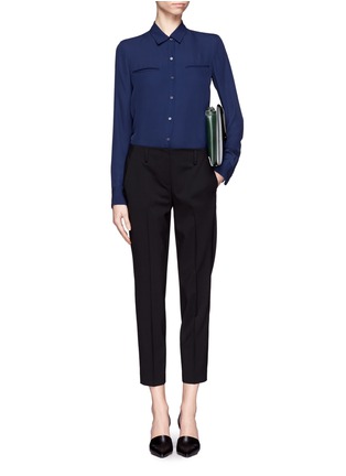 Figure View - Click To Enlarge - THEORY - Bedina virgin wool-blend cropped pants