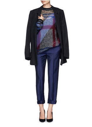 Figure View - Click To Enlarge - ACNE STUDIOS - 'Super' wool-mohair cropped suit pants