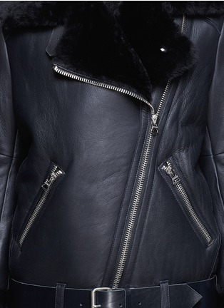 Detail View - Click To Enlarge - ACNE STUDIOS - 'Velocite' lamb shearling leather jacket