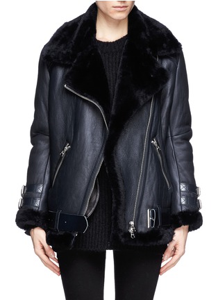 Main View - Click To Enlarge - ACNE STUDIOS - 'Velocite' lamb shearling leather jacket