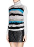 Front View - Click To Enlarge - OPENING CEREMONY - 'Heather' Striped Turtleneck Sweater