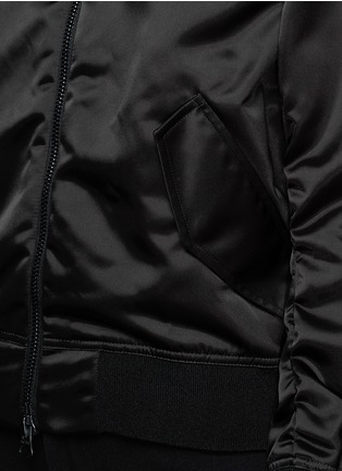 Detail View - Click To Enlarge - ACNE STUDIOS - 'Encore Shine' satin bomber jacket