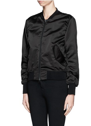 Front View - Click To Enlarge - ACNE STUDIOS - 'Encore Shine' satin bomber jacket