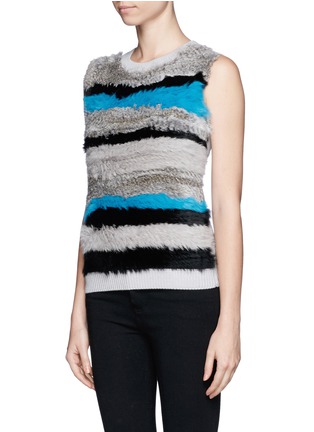Front View - Click To Enlarge - OPENING CEREMONY - Rabbit fur wool tank top