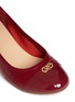 Detail View - Click To Enlarge - COLE HAAN - 'Tali' croc embossed patent leather wedge pumps