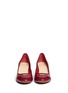 Figure View - Click To Enlarge - COLE HAAN - 'Tali' croc embossed patent leather wedge pumps