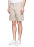 Front View - Click To Enlarge - SACAI - Cotton-linen shorts