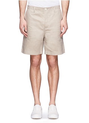 Main View - Click To Enlarge - SACAI - Cotton-linen shorts